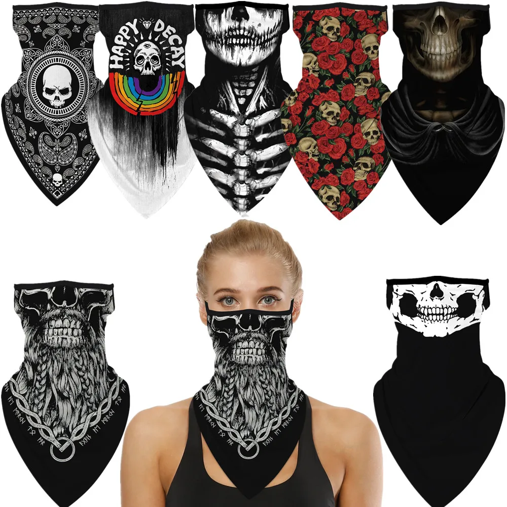 Halloween Skull Death Punk Scary Cosplay Face Mask Neck Scarf Masks Bandana Headband Balaclava