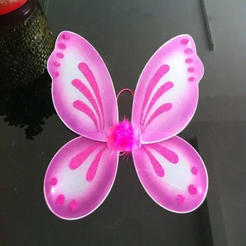 Hot Pink Модные креативные 18x19 принцесса ангельские крылья феи бабочка Тинкербелл Пикси платье костюм 10 видов цветов - Цвет: Hot Pink