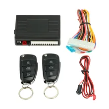 Kit de travamento central universal para porta de carro, dispositivo sem chave, com botão de liberação do porta-malas, controle remoto, estilo audi