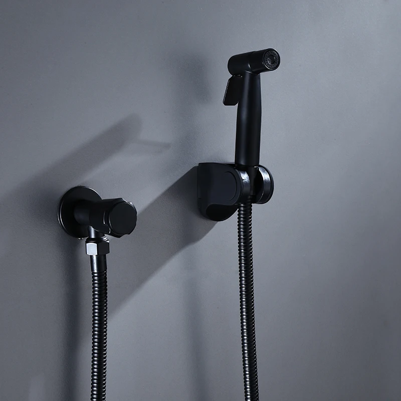 Биде кран ручной душ ванная комната биде душевой кран черный душевой набор Туалет Биде нержавеющая сталь настенное крепление ванной кран - Цвет: SUS 304