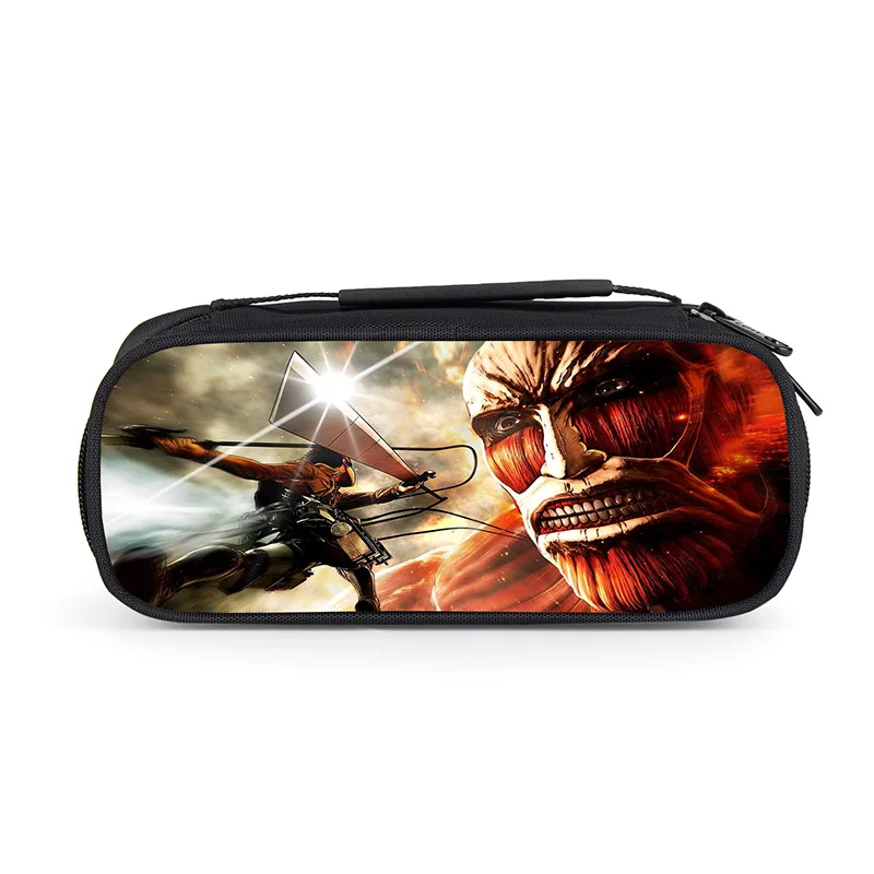 Аниме 3D Пенал для карандашей, игра Attack on Titan пенал, детские школьные принадлежности для детей, пенал для макияжа - Цвет: 9