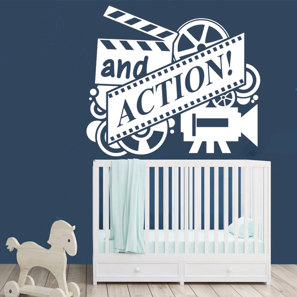 Decals Movie Action Vinyl Murals Cinema Film Reel Wall Art Sticker