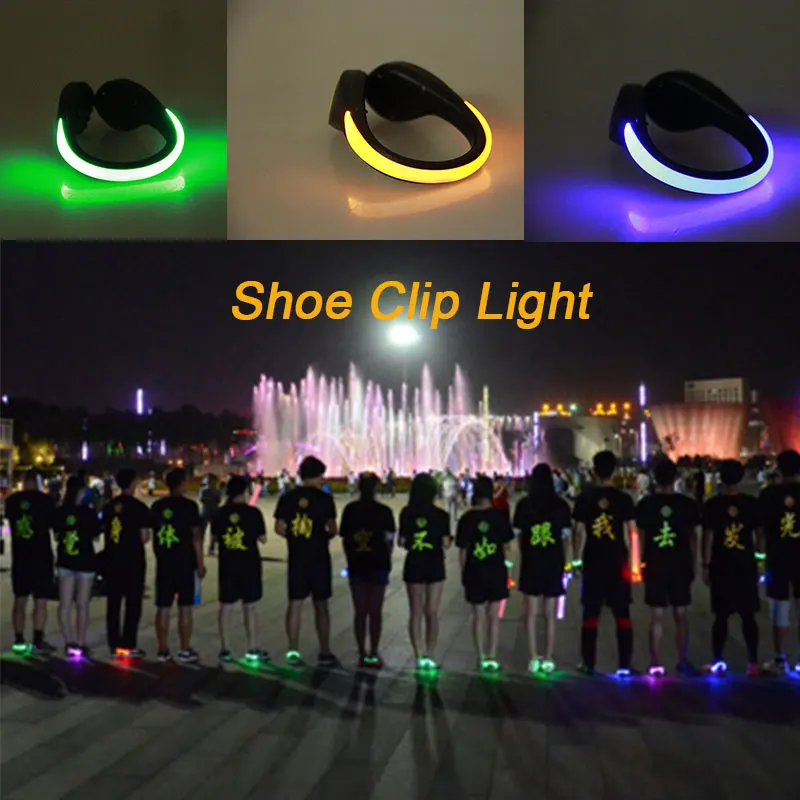 

8Pcs/Set Creative Night Light Luminous Shoes Clip Light LED Outdoor Safety Warning Emergency Light for Running Cycling Dropship