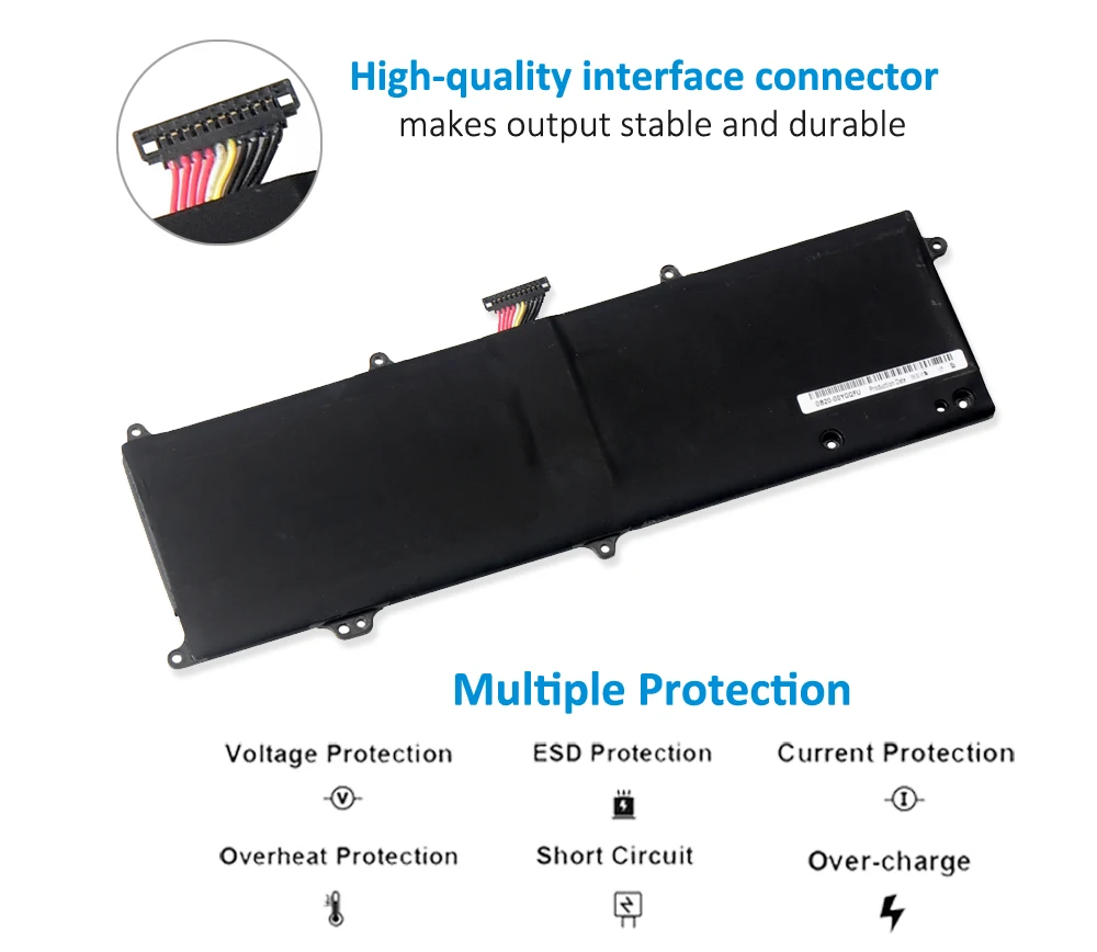 Kingsener-bateria para Computador Portátil para Asus Vivobook S200 S200e X201 X202 X202e Tamanhos de 5136mah Baterias p/ laptop - Imagem 3