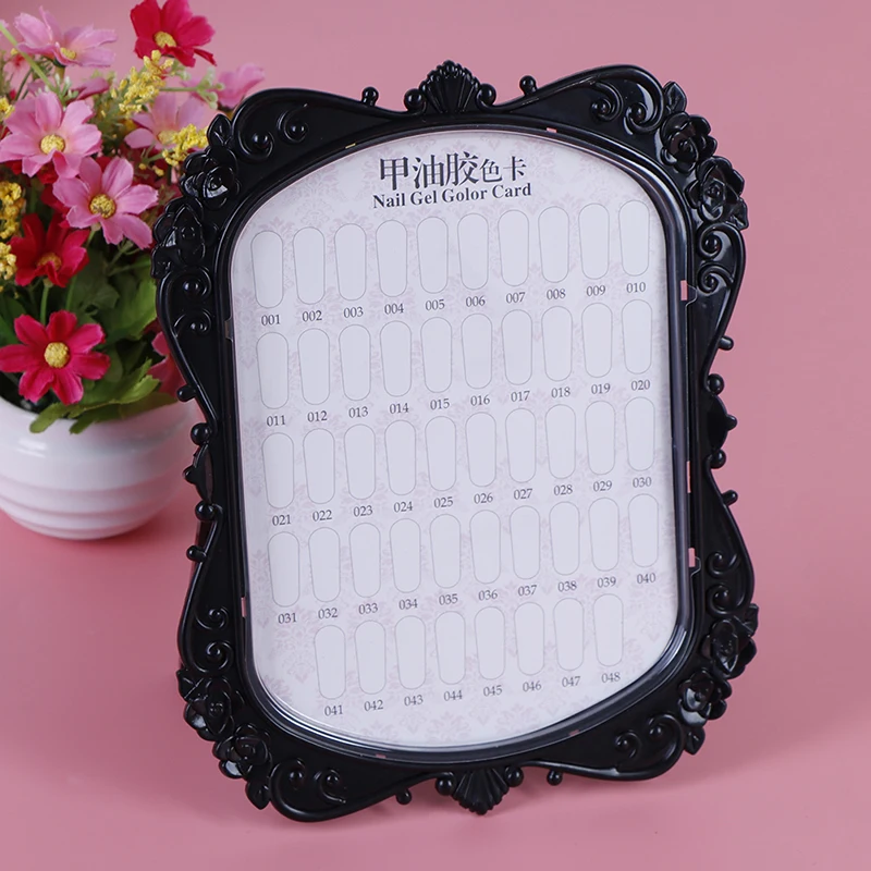 48 Tips Double-sided Nail Gel Polish Color Card Nail Display Full Color Rack Card Boards Practice 4 Colors Show Case Books Hot