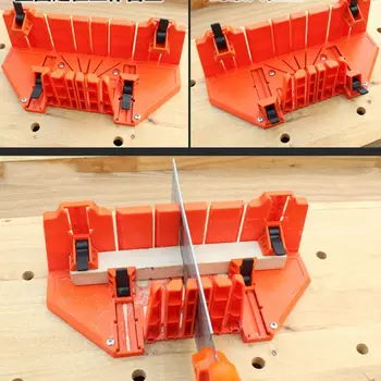 

12/14" Adjustable Wood Miter Box Saw Cutting Grip Back Saw 0/22.5/45/90 Degrees 40JE
