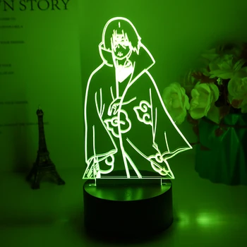 

3d Night Light Itachi Uchiha Figure Led Colorful Nightlight for Home Decoration Cool Birthday Gift for Kids Night Lamp Naruto