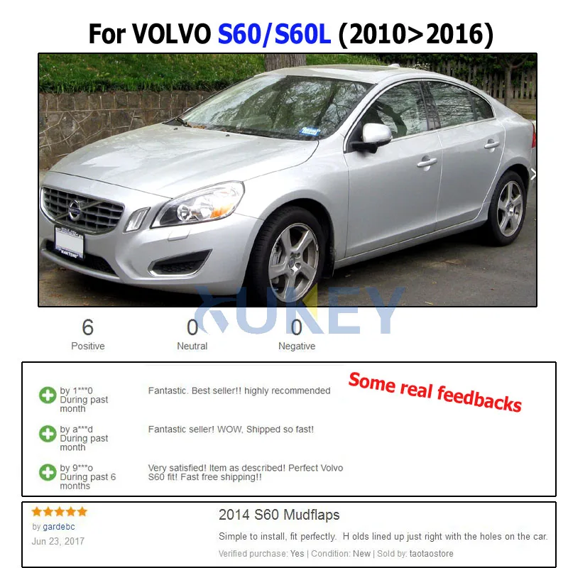 Для VOLVO S60 2010- спереди 31265329 сзади 31359695 автомобиль брызговики брызговик брызговики 2012 2013