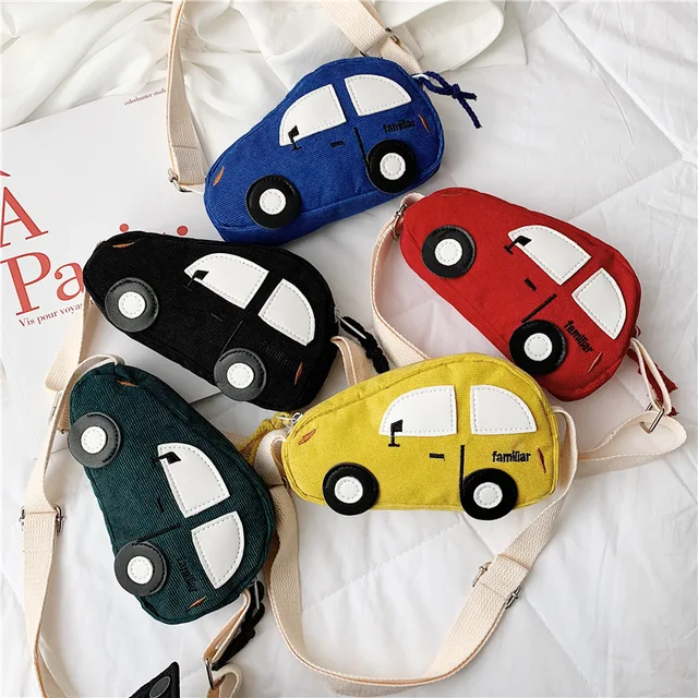 New Baby Girls Kids Cartoon Car Bag Cute Boys Girls Diagonal Shoulder Bag School Bags 3D Cartoon Children Backpacks Schoolbag 1