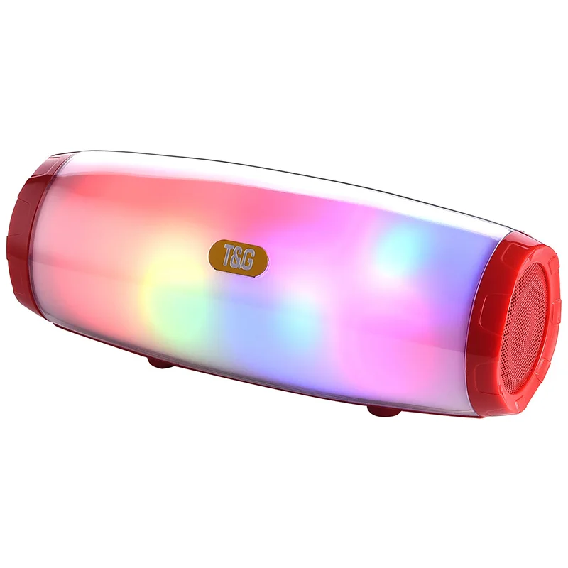 TG портативная колонка bluetooth 10W стерео колонки поддерживать FM радиоприемник USB LED Блютус колонка 3D акустическая система - Цвет: TG165 RED