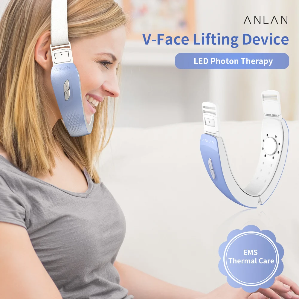 V-face lifting device ems massage double chin remover