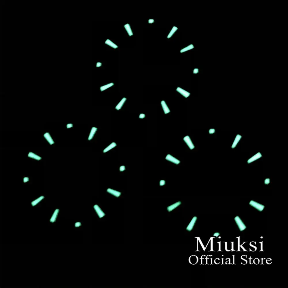 Стерильный светящийся циферблат Miuksi 31 мм, подходит для ETA 2836/2824, Miyota 8205/8215/821A/82 series, механизм Mingzhu DG 2813/3804