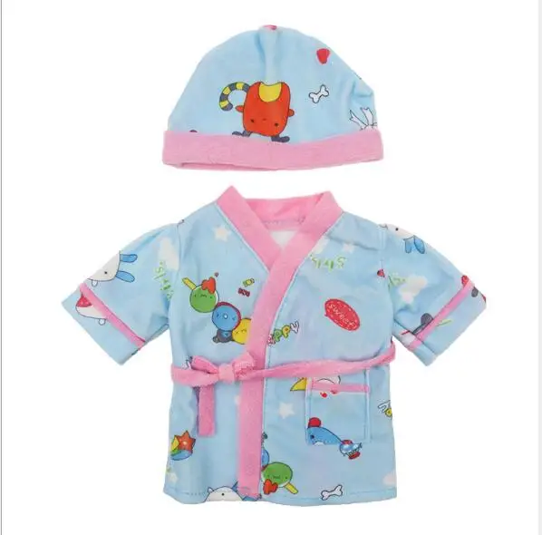 Born Baby Fit 18 дюймов 40-43 см кукольная одежда синяя красная пижама кукла одеяло банный халат аксессуары Костюм для детского праздника подарок на день рождения - Цвет: Q-114