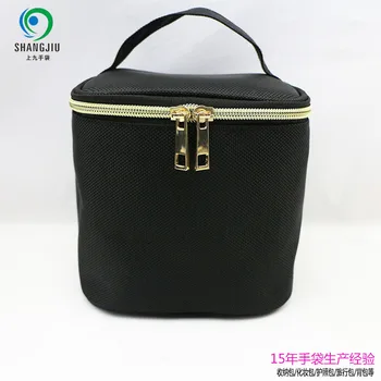 

Shenzhen Wear-Resistant Oxford Cloth Cosmetic Bag Small Storgage Bag round Barrel Washed Pouch Can Be Printed Logo