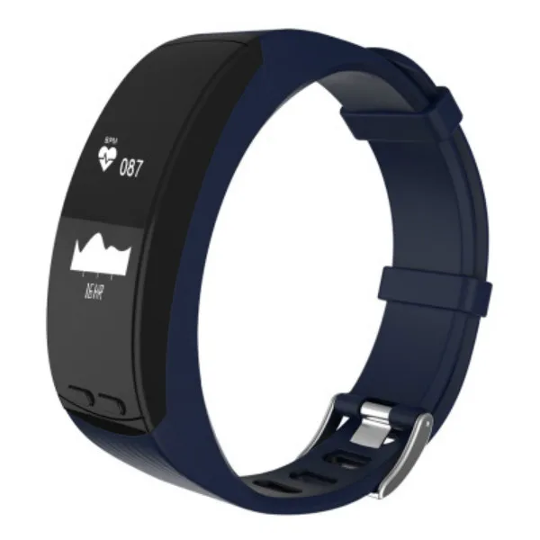 Bluetooth Смарт-часы для мужчин спортивные водонепроницаемые умные часы для женщин мониторинг сердечного ритма gps температура давления воздуха для Android Ios - Цвет: Blue