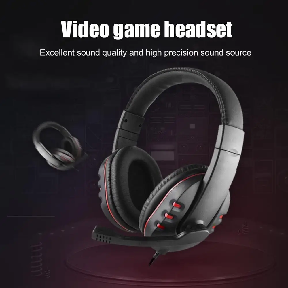 3 5mm Jack Wired Gaming Headphones Stereo Surround With Mic Noise Cancelling Headsets For PS4 XBOX ONE