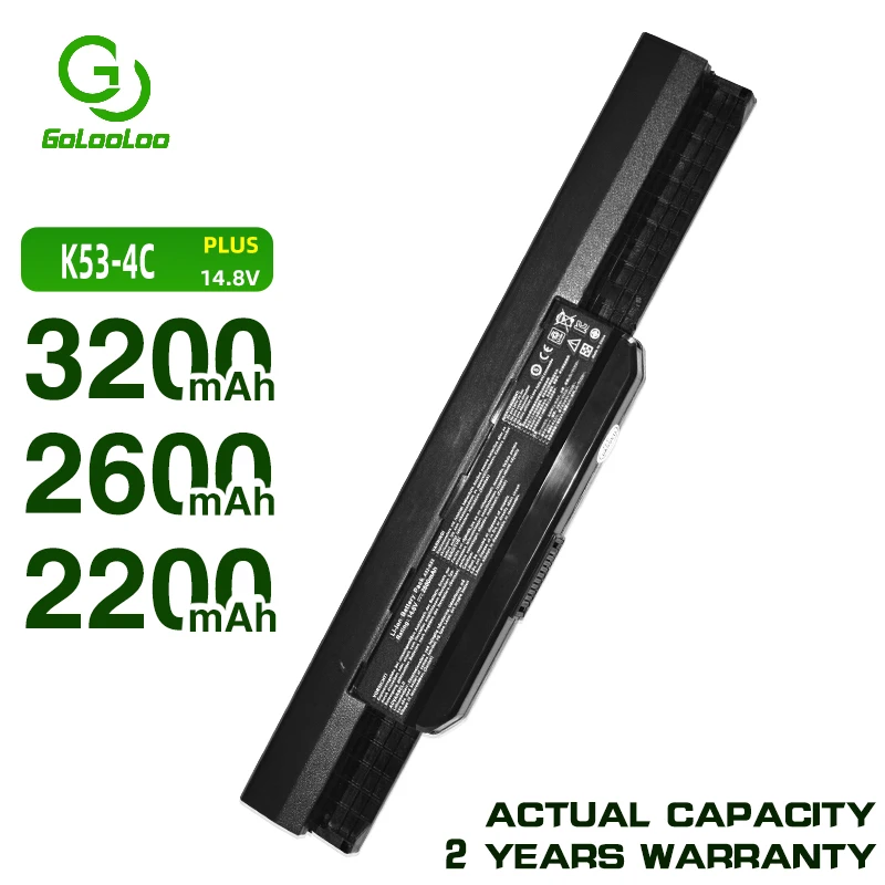 Аккумулятор Golooloo для Asus A43 A53 A53S A53z A53SV K43S K53F K53J K53S K53SV K53T X53S K43 K43E K43J K43SV K53 K53E |