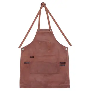 

Woodworking Apron Shop Apron Waxed Canvas Work Apron with Tool Pocket for Men