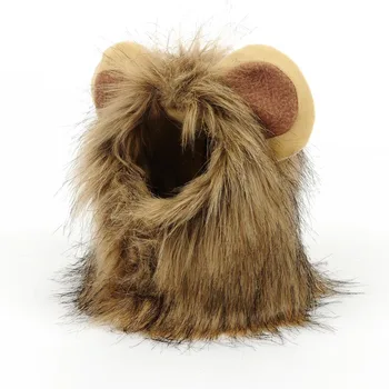 

Creative Dog Cat Supplies Headgear Lion Head False Ears Turned Into A New Pet Funny Hat