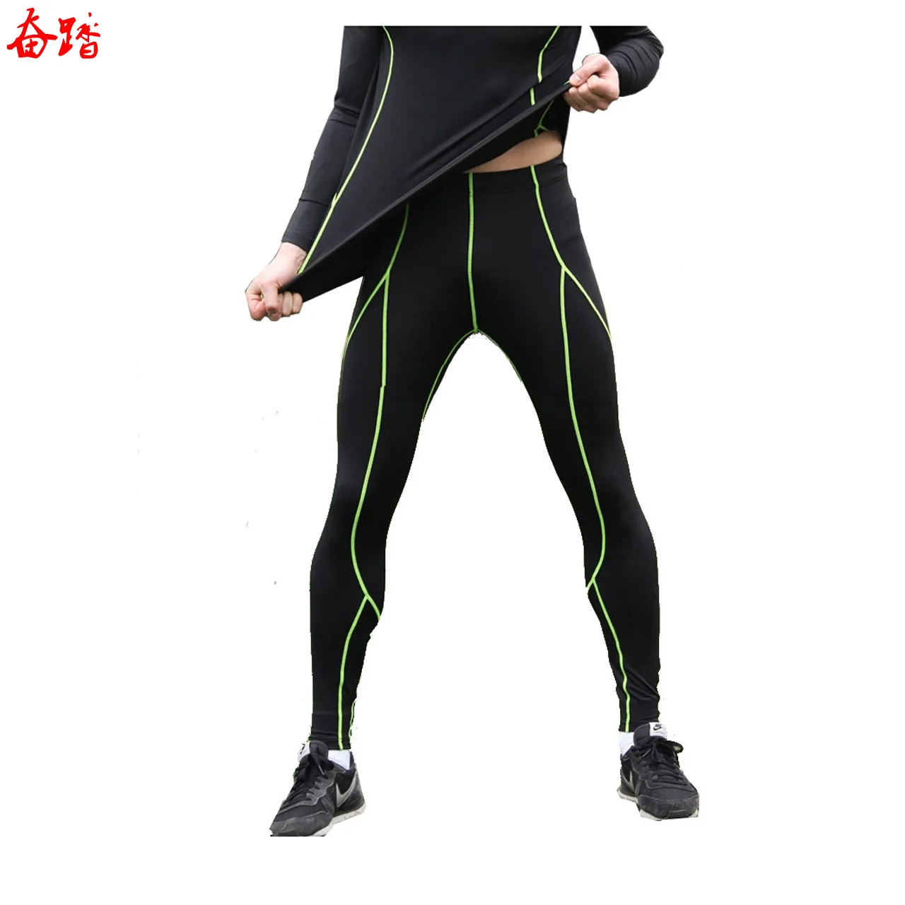 

Summer Men's Sports Leggings Capri Fitness Pants Elasticity Compression Pants Basketball Play Degree Running Training Pants