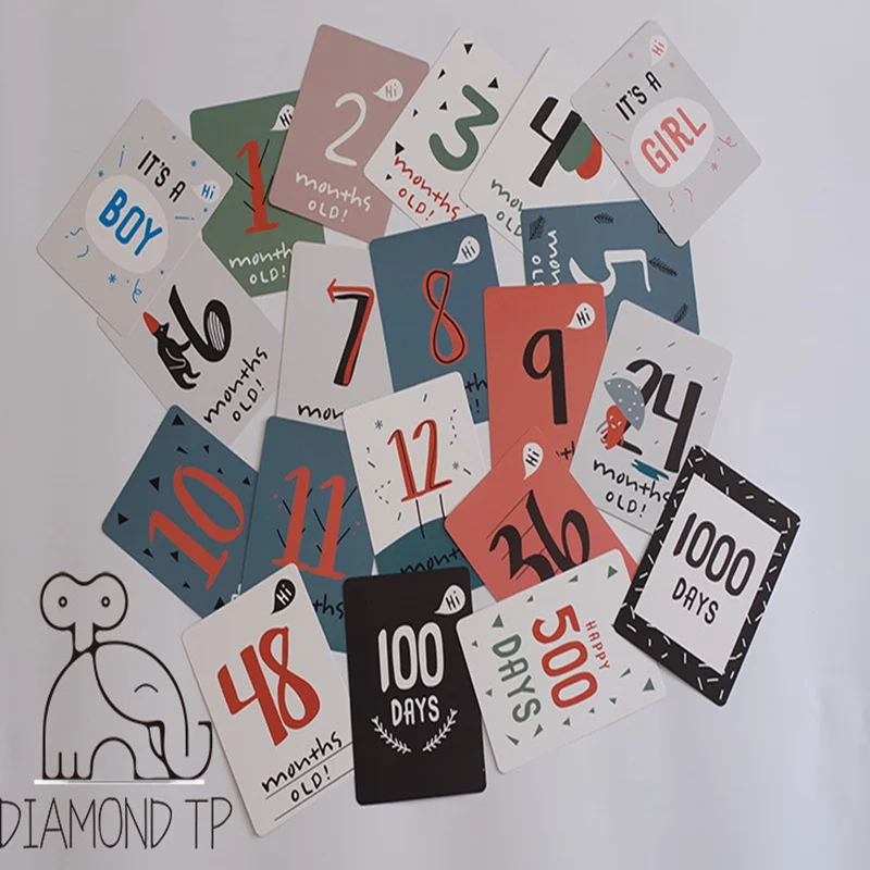 20/Набор Детские памятные открытки для фотографирования разных месячных дней беременная женщина Новорожденные реквизиты для фотографии Прямая поставка