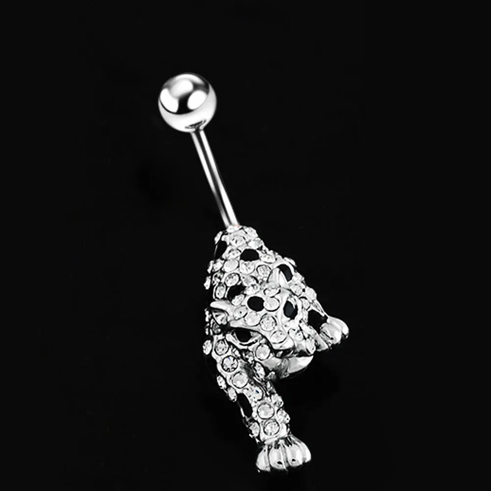 Новинка модное кольцо для пупка с леопардовым принтом украшение пирсинга C66 |