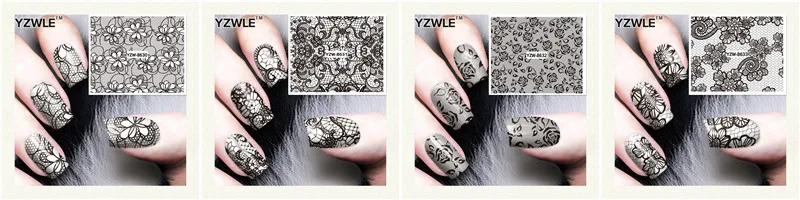 Yzwle ногтей Стикеры алиэкспресс Лидер продаж водяной знак переводные наклейки для ногтей Yzw132