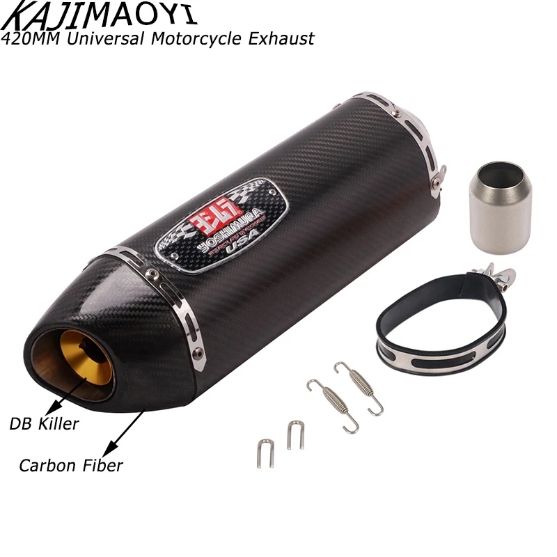 Универсальный мотоцикл Yoshimura выхлопная труба модифицированный Карбон глушитель дБ глушитель для ниндзя 400 GSXR600 K6 KTM R15