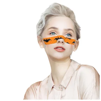 

4PC Mini Shield Washable Reusable Comfortable Mask Personal Health Care Transparent PVC Visual Mask Anti-stof Veilig Ademend