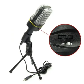 

Professional Microphone Promotional MSN Skype Singing Recording 3.5mm High Quality Condenser Microphone Mic For Laptop PC