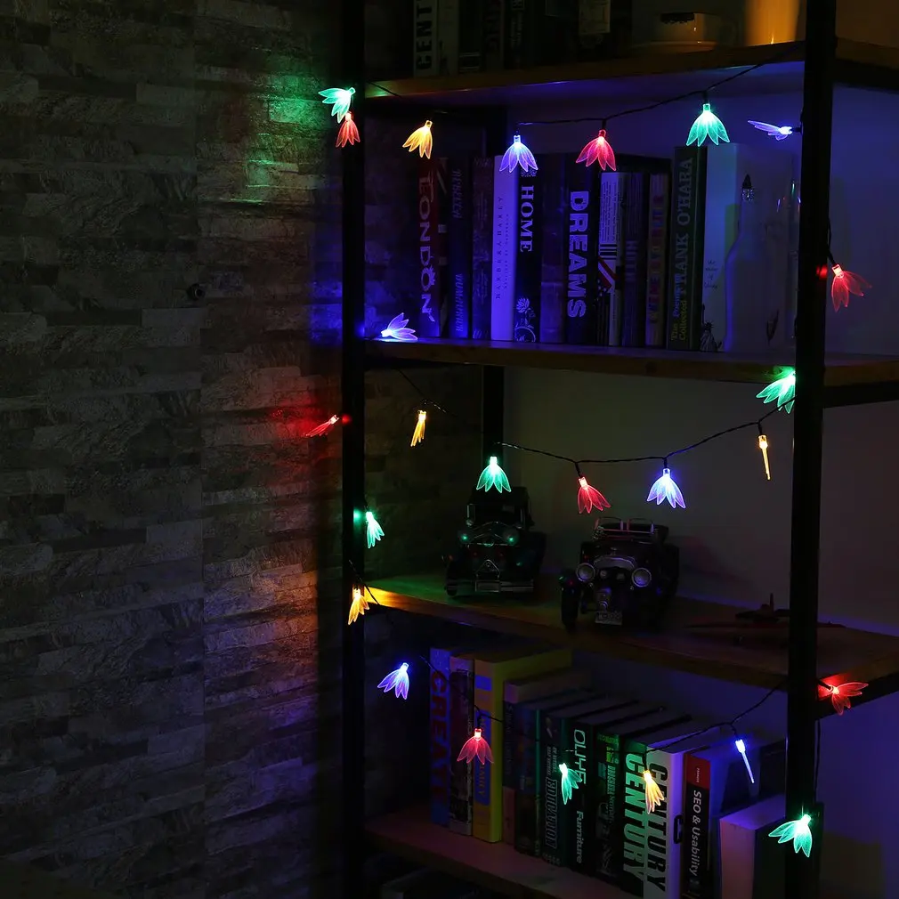Garden Decoration Solar String Lights 30 LEDs Leaf Fairy String Light for Outdoor Halloween Thanksgiving Party Christmas