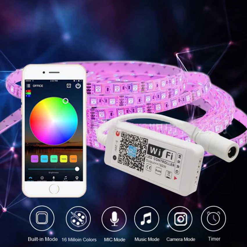 Wifi светодиодный контроллер DC 9 V-28 V мобильное приложение smart с Android IOS app контроллер затемнения