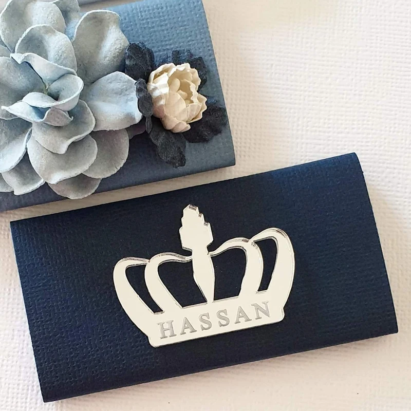 24Pcs Personalized Gold Crown Baby Shower Table Decoration Princess Baptism Party Favor Chocolate Bars Centerpieces Decor | Дом и сад