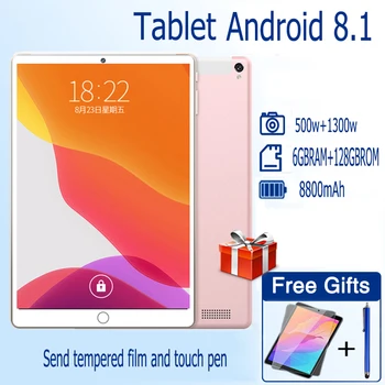 

Hot Sale Android 8.1 Tablet 6GB + 128GB Dual SIM Dual Camera Bluetooth WiFi 4G 10.1 Inch Tablets Free Gift