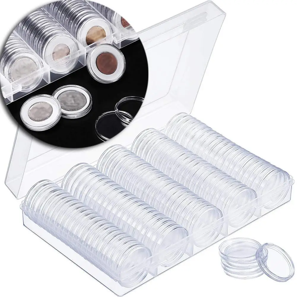 1 Piece 120mm Clear Plastic Coin Capsule Holders Display Case Box Collection