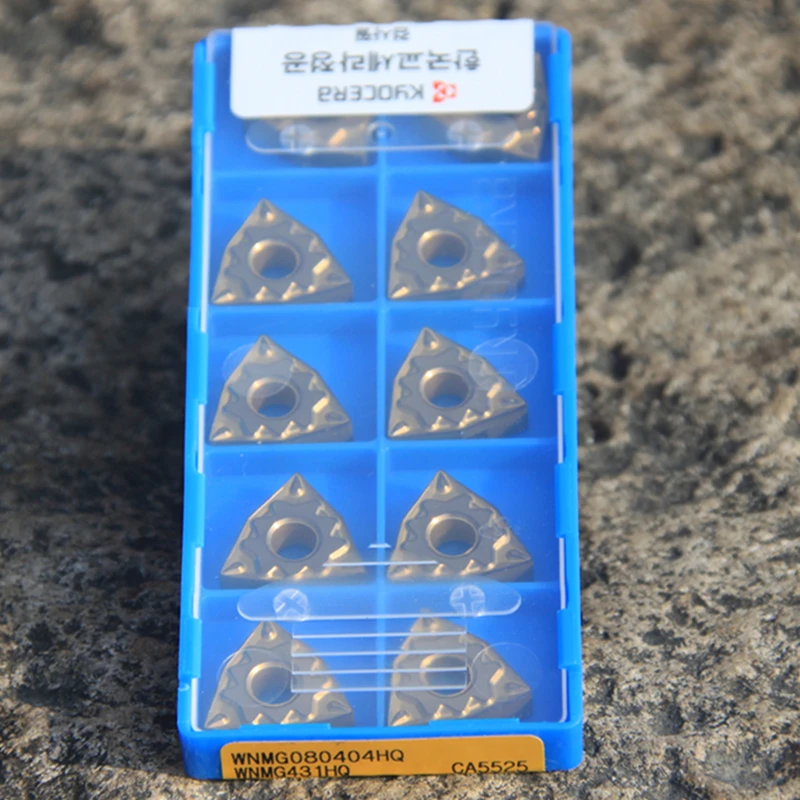 

10pcs WNMG 080404 kyocera carbide inserts turning tool of cnc lathe cutter high quality material lathe tools