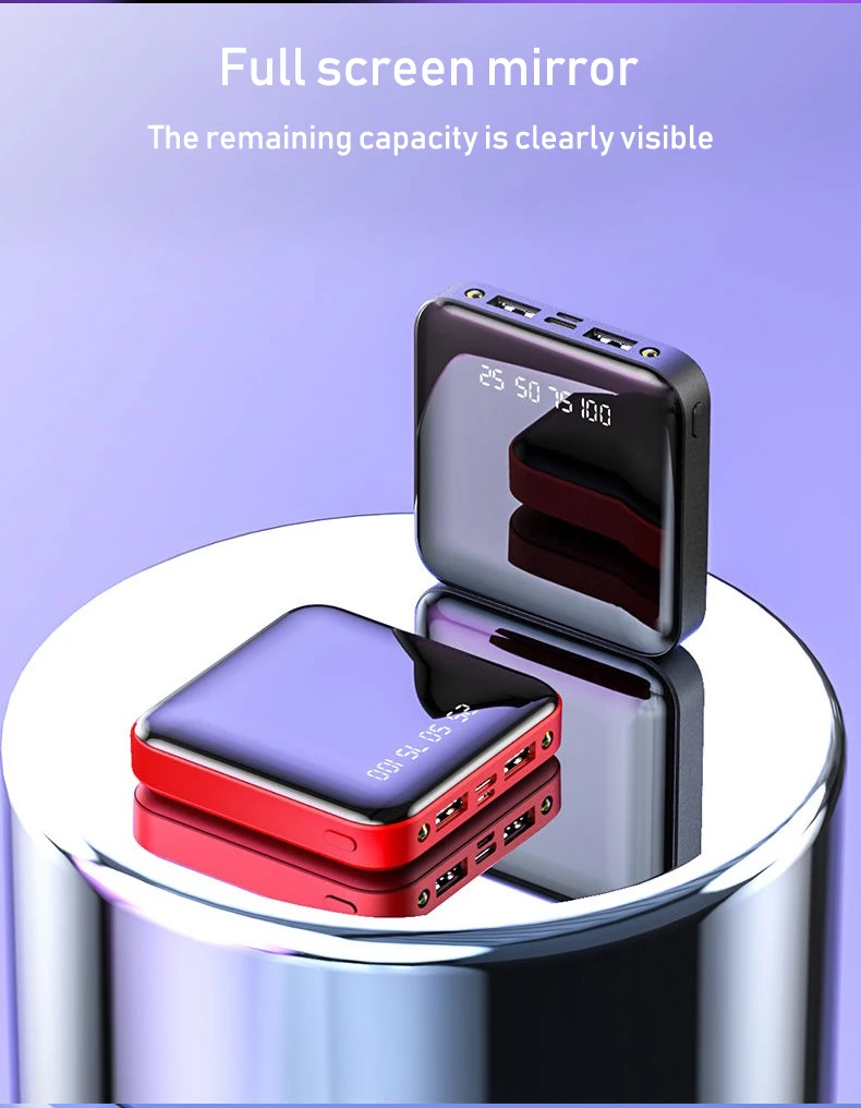 Mi ni power Bank, 30000 мА/ч, для iPhone X, Xiaomi mi, power bank, Pover Bank, зарядное устройство, два порта Usb, внешняя батарея, повербанк, портативный
