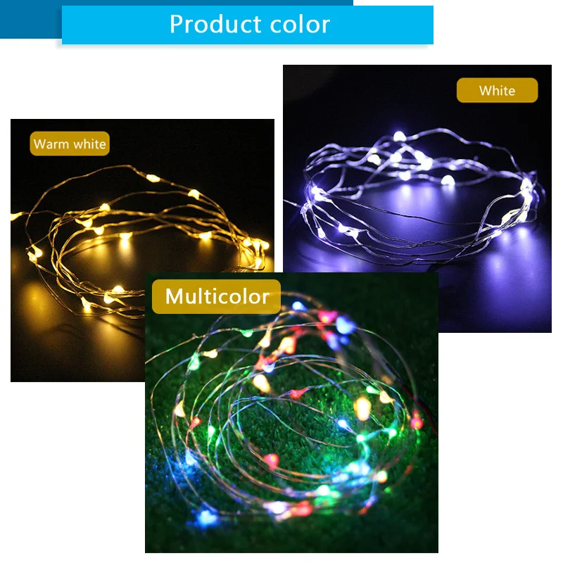 Гирлянда светодиодная проволочная с USB разъемом 5 В 2/5/10 м|outdoor decoration|light 10mholiday strings |