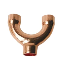 9.52-42mm Copper Welding Pipe Fitting Equal Big Y Type 3 Ways Socket Connector for Air Conditioning Refrigeration