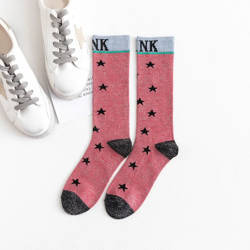 Harajuku Letter Print Breathable Elastic Ankle Socks Autumn Winter Women Men Funny Warm Socks