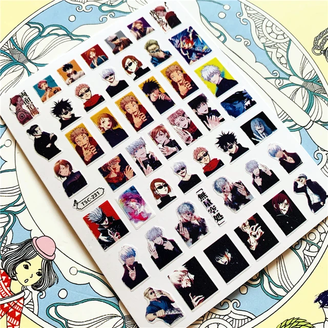 TSC-293 TSC-287 Japanese cartoon anime clown character 3D Back glue Nail Art Stickers Decals Sliders Nail ornament decoration TSC-231