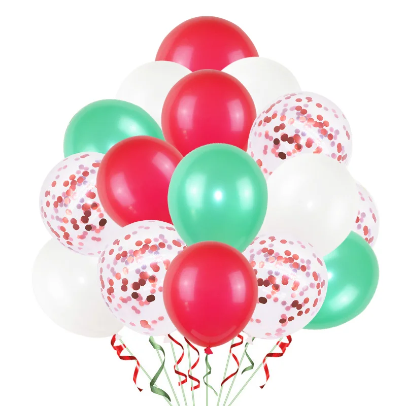 S07-20pcs 15/30 шт Красный Зеленый Конфетти Счастливого Рождества надувной мяч производитель гелиевый воздушный шар Дети шар игрушка для год дома вечерние Декор - Цвет: S07-20pcs