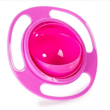 אוניברסלי 360 סובב ג 'יירו קערת מטרייה לשפוך הוכחה מוצק מעשי עיצוב תינוק איזון סיבובי חידוש ג' יירו האכלת מנות חמה(China)