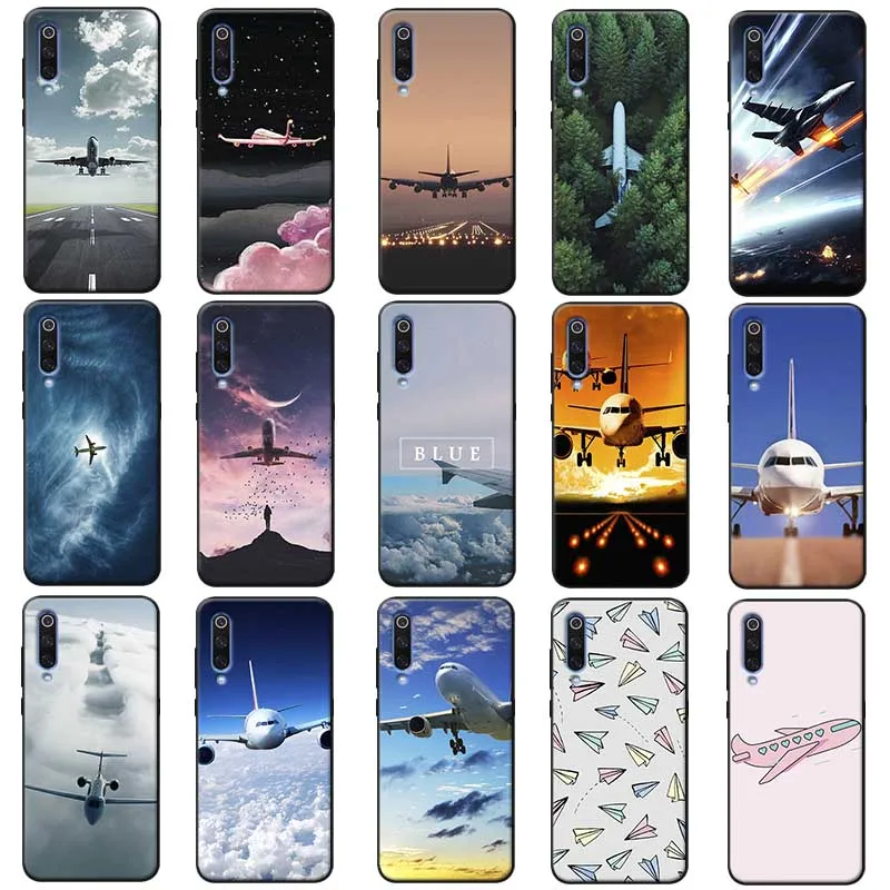 Aircraft Airplane fly travel cloud Sky Hard Soft Silicone Phone Case for samsung galaxy note 8 9 10 pro plus |