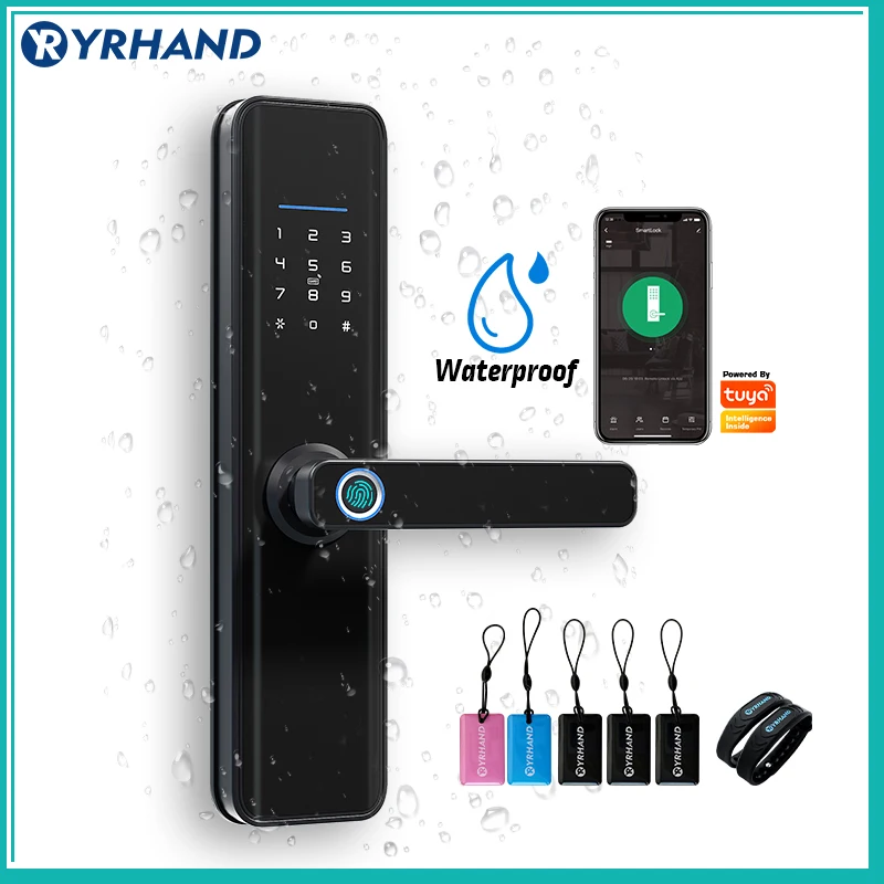 Tuya Wifi Impermeabile Serratura Porta Cerchiarezza Fechadura Inteligente Eletronica Kit X7 Smart Door Lock
