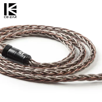 

KBEAR 8 core UPOCC single crystal copper cable 2pin/MMCX/QDC/TFZ with 2.5/3.5/4.4connector Earphone cable BL-05 BL-03 CA12 CA16