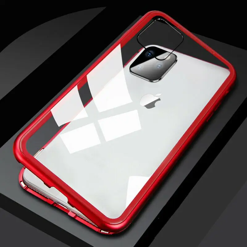 Новинка для IPhone 11/11Pro/Max Магнитные Чехлы портативные чехлы для телефонов простые легкие магнитные чехлы для телефонов ударопрочный чехол - Цвет: 11pro Red