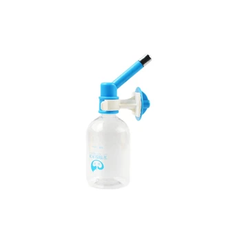 

500ML Sport Pet Dog Water Bottle for Kitten Cat Drinking Fountain Automatic Slow Water Dispenser Plastic Travel (Blue)
