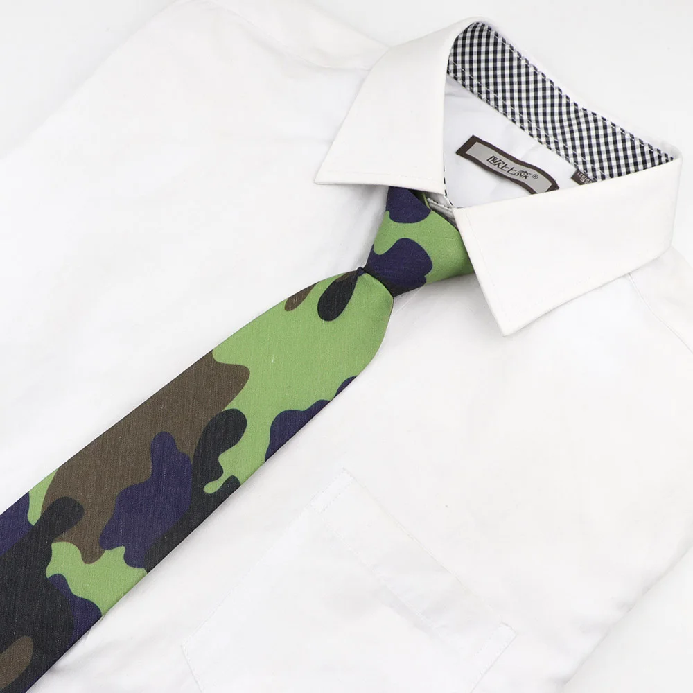 Модный Камуфляжный мужской галстук 8 см, галстук для ленивых, легко тянет веревку, галстук на молнии, армейский черный, синий, зеленый, галстуки, костюм, подарок - Цвет: 5