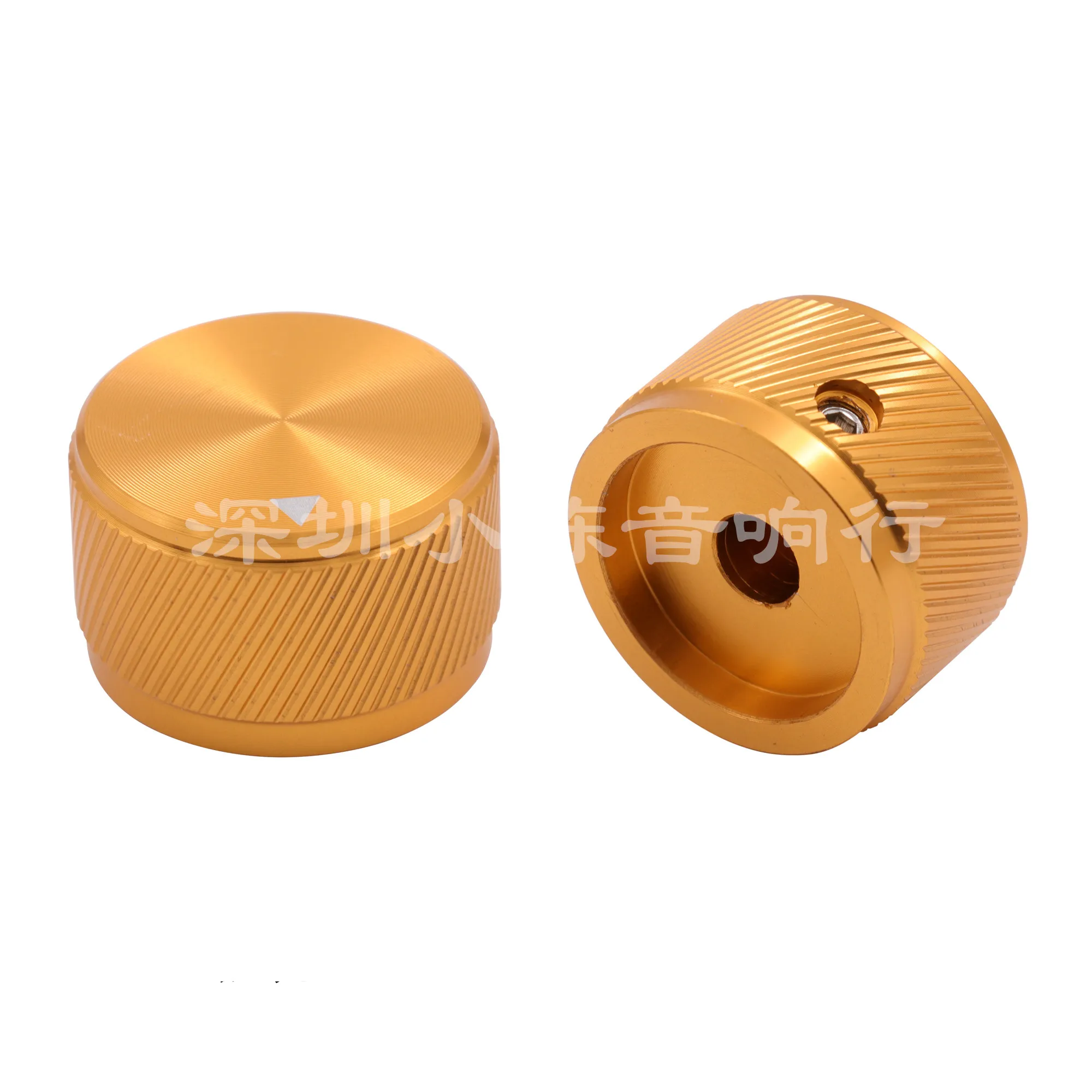 1 Piece Gold Solid Aluminum Cylindrical Twill Audio System DIY Knobs Diameter 25mm Height 15.5mm | Обустройство дома